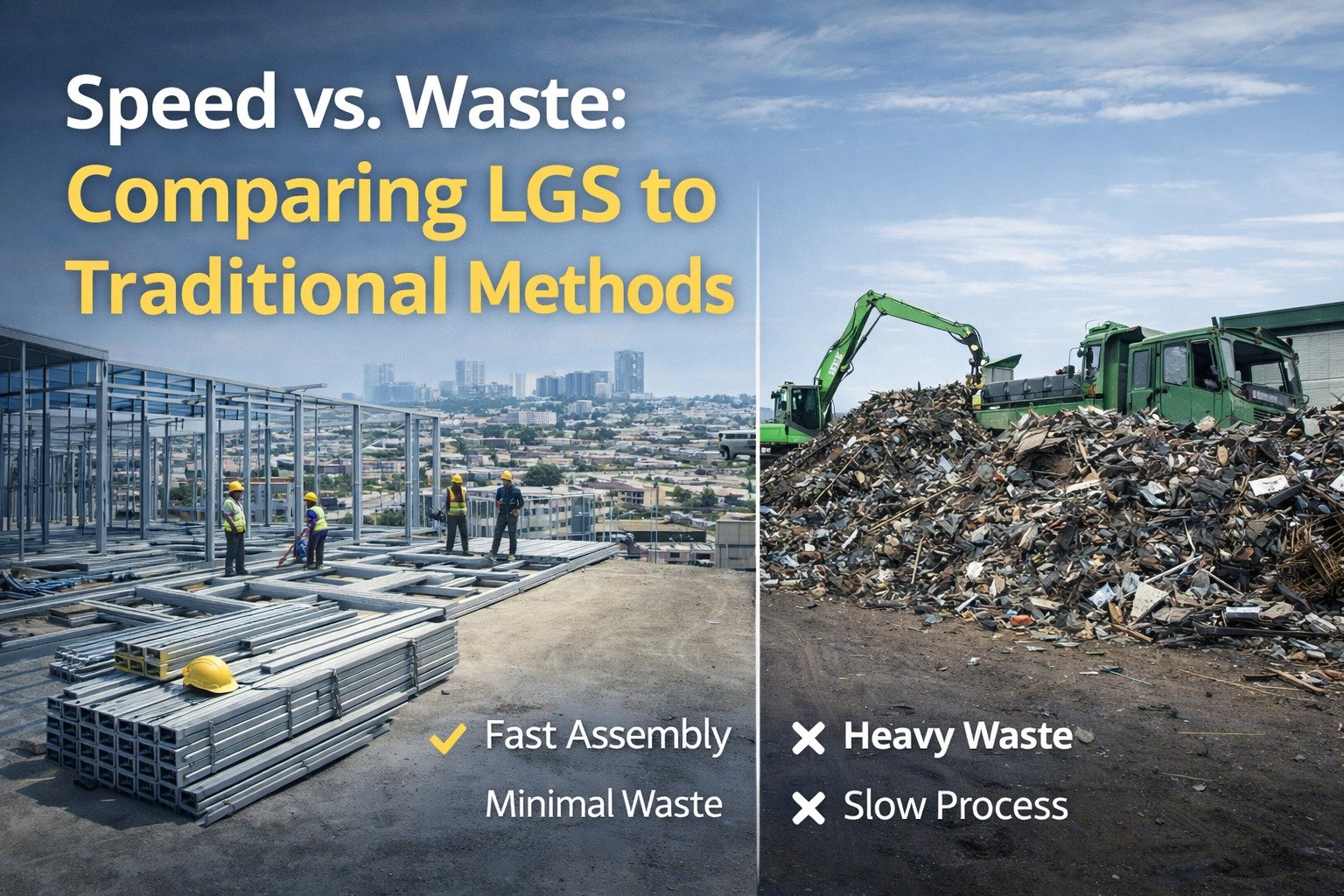Speed vs. Waste: Comparing LGS to Traditional Methods